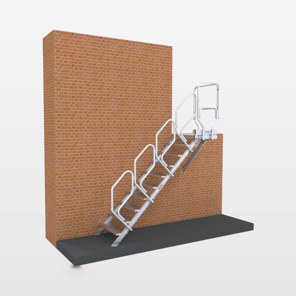 ESCADA ACESSO COM PLATAFORMA 45º Jormax